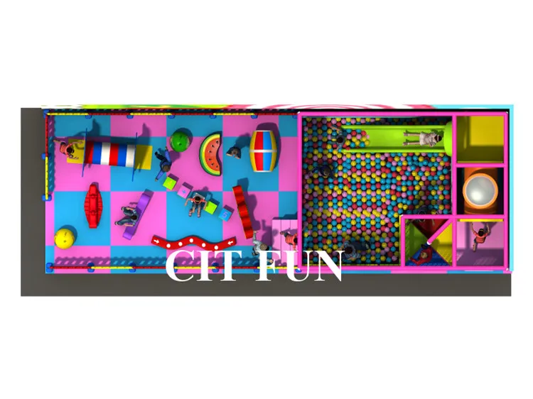 Европейский стандарт детская розовая крытая игровая площадка с игровой зоной