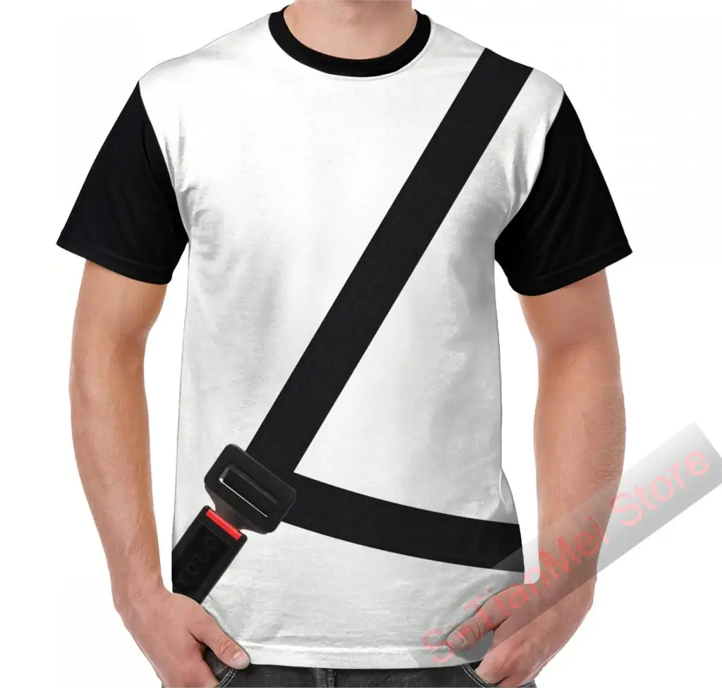 Футболка с рисунком ремня безопасности
