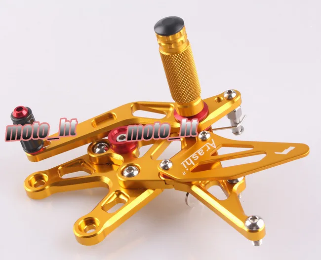 GZYF New Motorcycle Rearset Rear Set Footpegs Adjustable For Kawasaki 2006 2007 Ninja ZX10R Golden | Автомобили и мотоциклы
