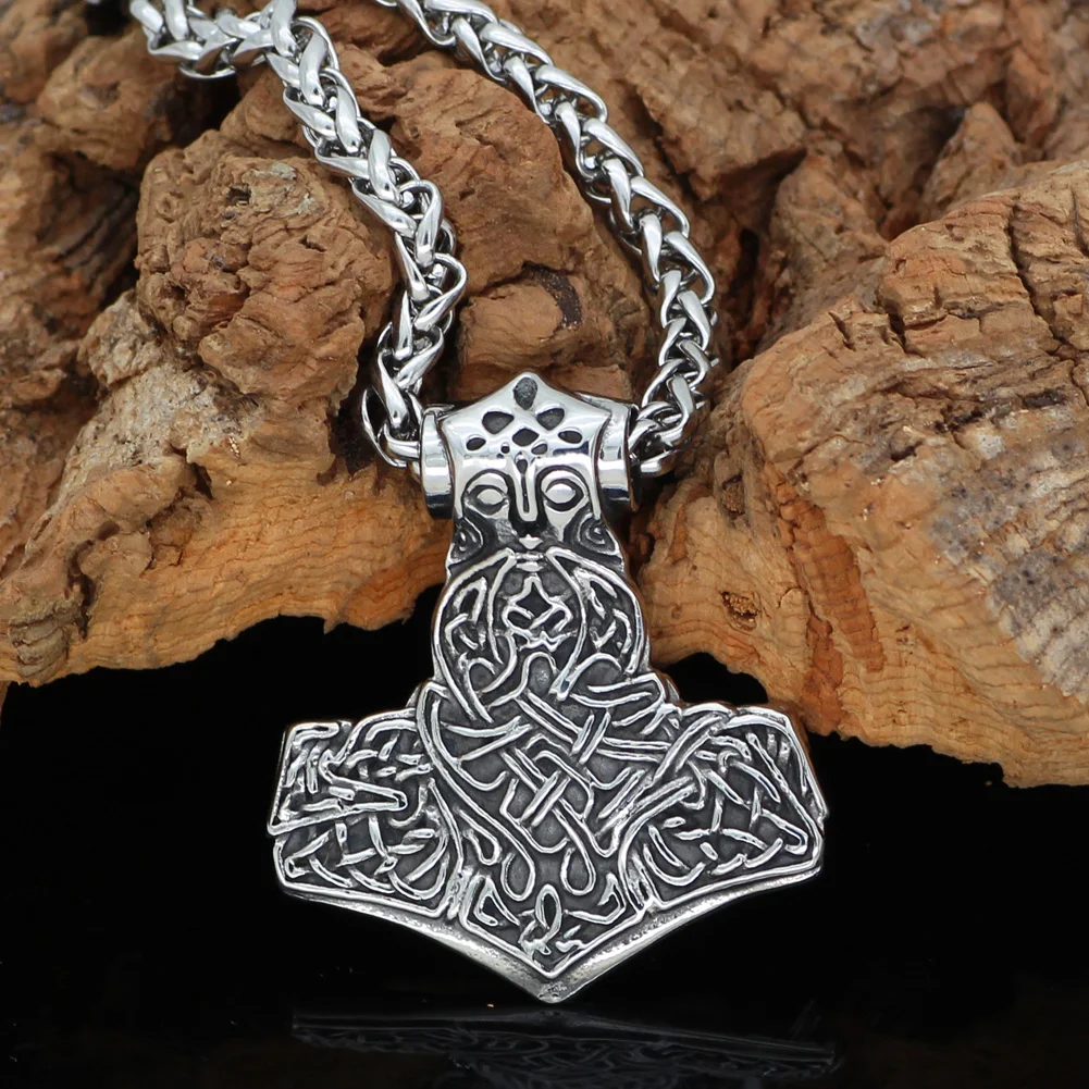Скандинавский Викинг Mjolnir ожерелье молоток Тора из нержавеющей стали для мужчин