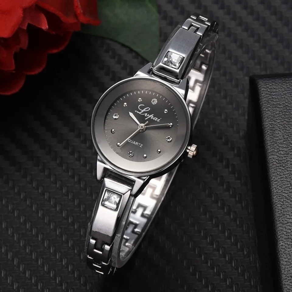 

New Fashion Bracelet Quartz Watch Women Rhinestone Steel Band Wristwatch Ladies Lvpai Brand relojes para mujer Gift 2020