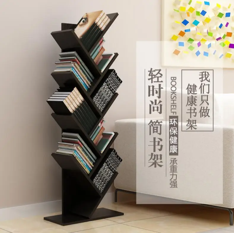 Estanter&iacute;a de &aacute;rbol creativa y moderna para suelo de oficina, estanter&iacute;a peque&ntilde;a para estudiantes y ni&ntilde;os, decoraci&oacute;n de exhibici&oacute;n-2