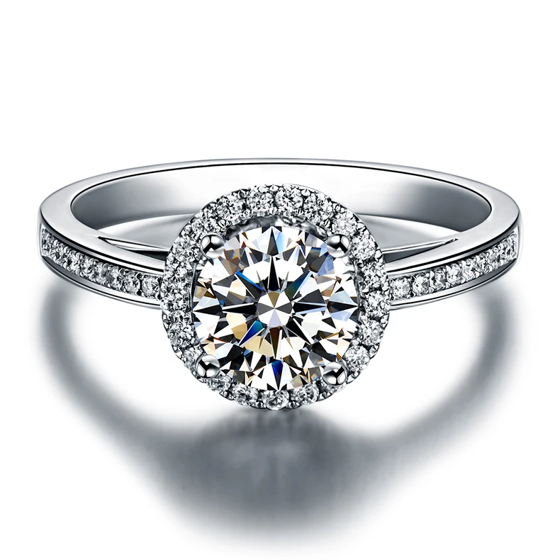 Женское кольцо ZOCAI Whirling Dance Real 0 70 CT Certified F G/SI Diamond 18 К белое золото (Au750) W03831|engagement rings