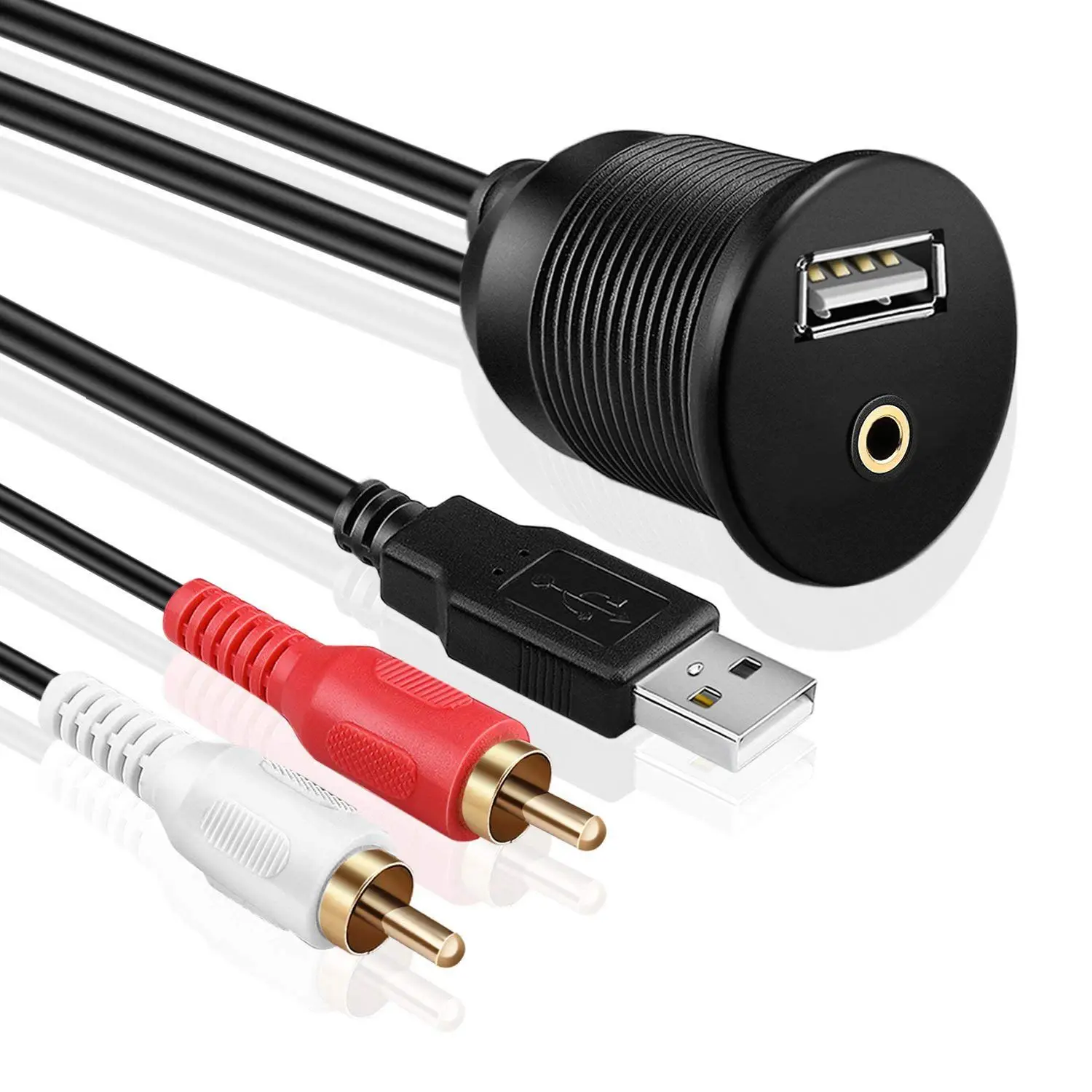 USB RCA кабель для скрытого монтажа-панель приборной панели порт крепления + к 3 5 мм