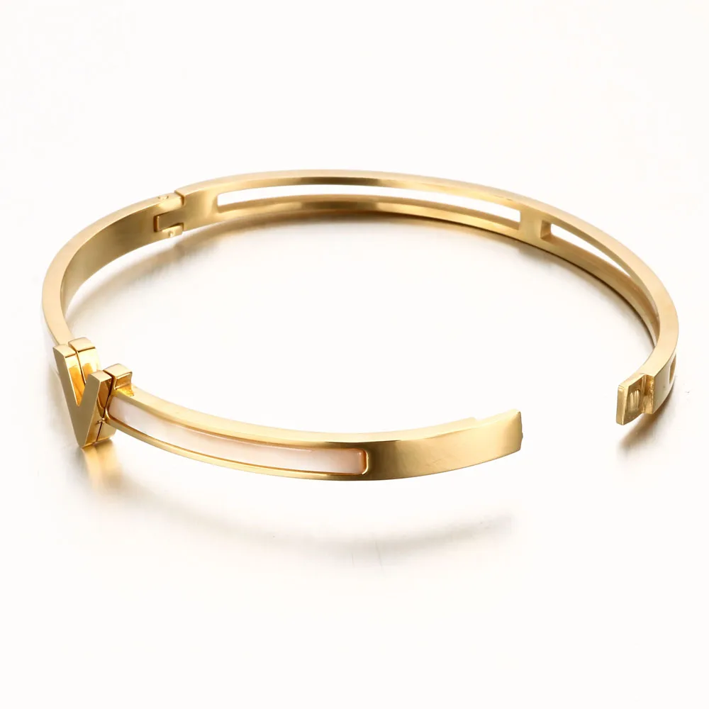 Женский классический браслет из нержавеющей стали повседневные и вечерние