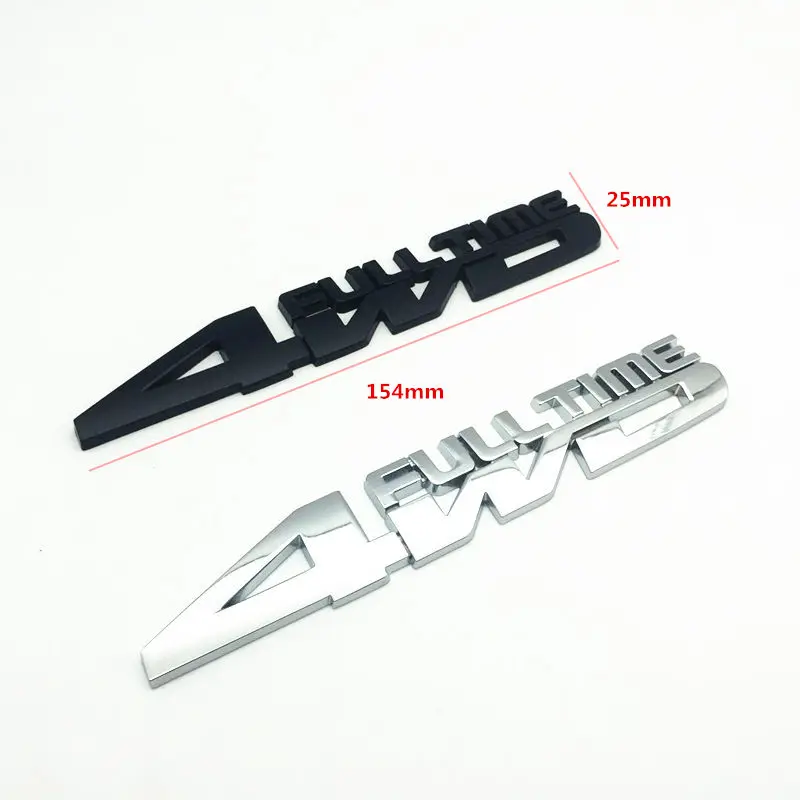 4WD FULL TIME Chrome 4X4 Four Wheel Drive Car Styling Emblem 3D Badge Sticker Fender Trunk Letters Numbers For Jeep SUV Sport | Автомобили