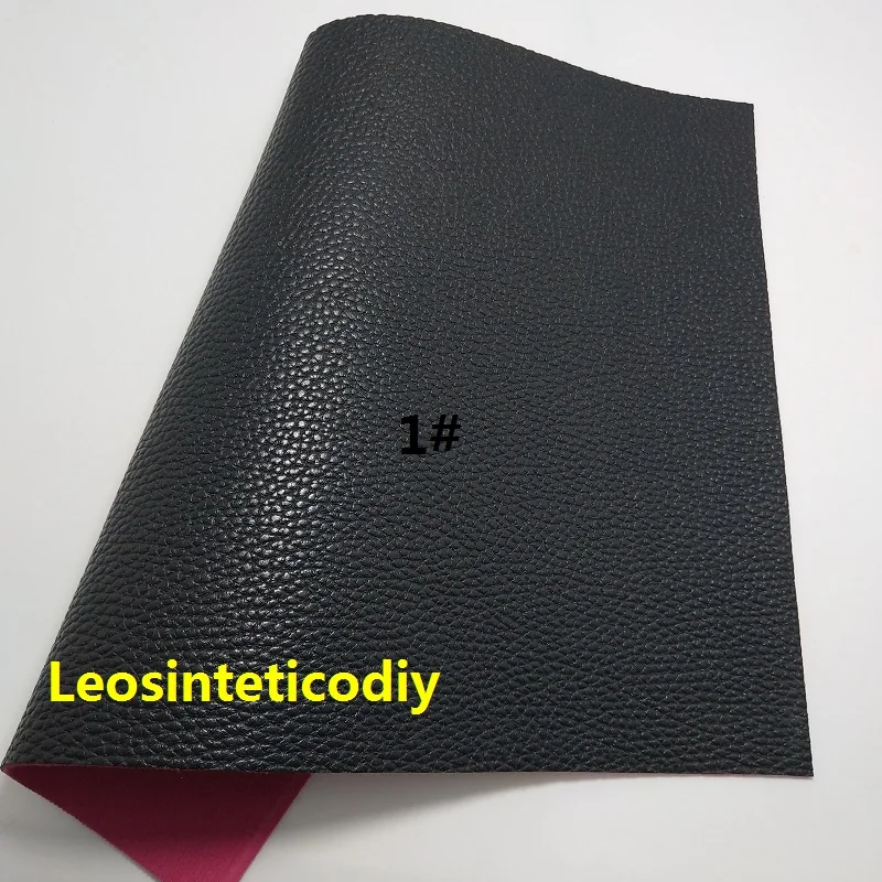 1PC 21X29CM Synthetic Letaher Cuero Sintetico Thick Lichi Grain PU Leather with Color Backing For Making Bows Accessories 8S40A | Дом и сад