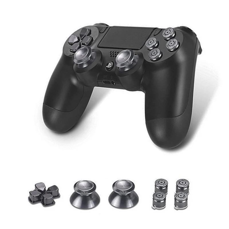 Набор для ремонта металлических ABXY Caps D-Pad ручки-пули PS4 Contorller аналоговый джойстик