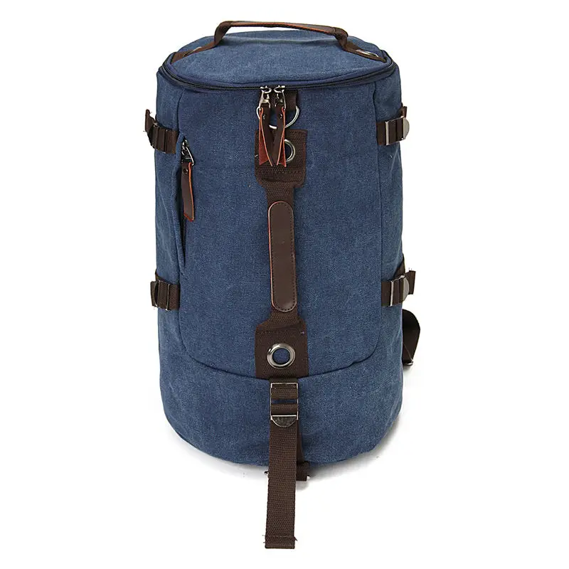 Denim Blue Новинка, Мужской винтажный рюкзак из коричневой ткани, спортивная сумка на плечо для кемпинга, спортивная сумка - Цвет: Denim Blue