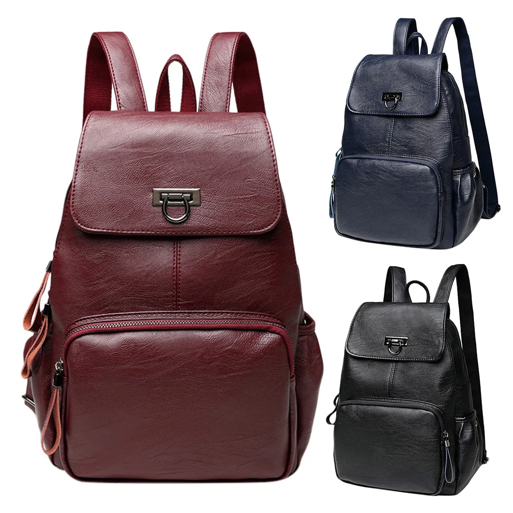 Рюкзак для девочек и женщин вместительный кожаный рюкзак отдыха дорожная сумка