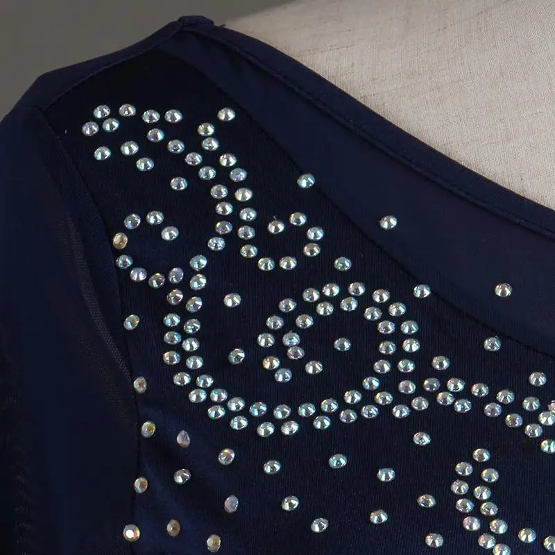 Горный хрусталь стандартный бальный зал платье для танцев женщин конкурс вальс
