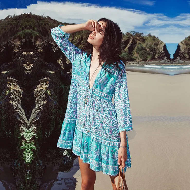 Горячая Распродажа 2017 летнее шифоновое пляжное платье новое тонкое кружевное