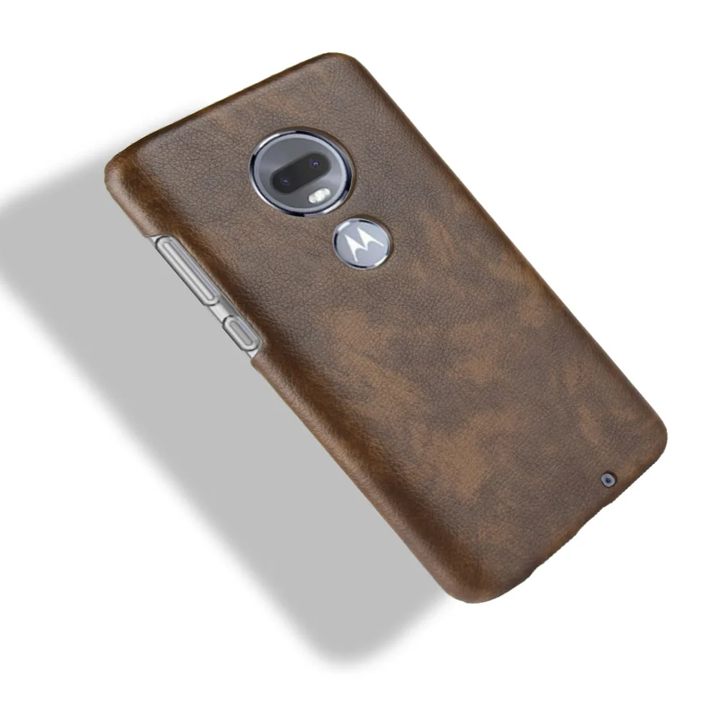 Роскошный кожаный чехол для телефона с личи MOTO Motorola G7 G6 Plus Z4 Z3 Play E5 ONE Power P30 Note P40
