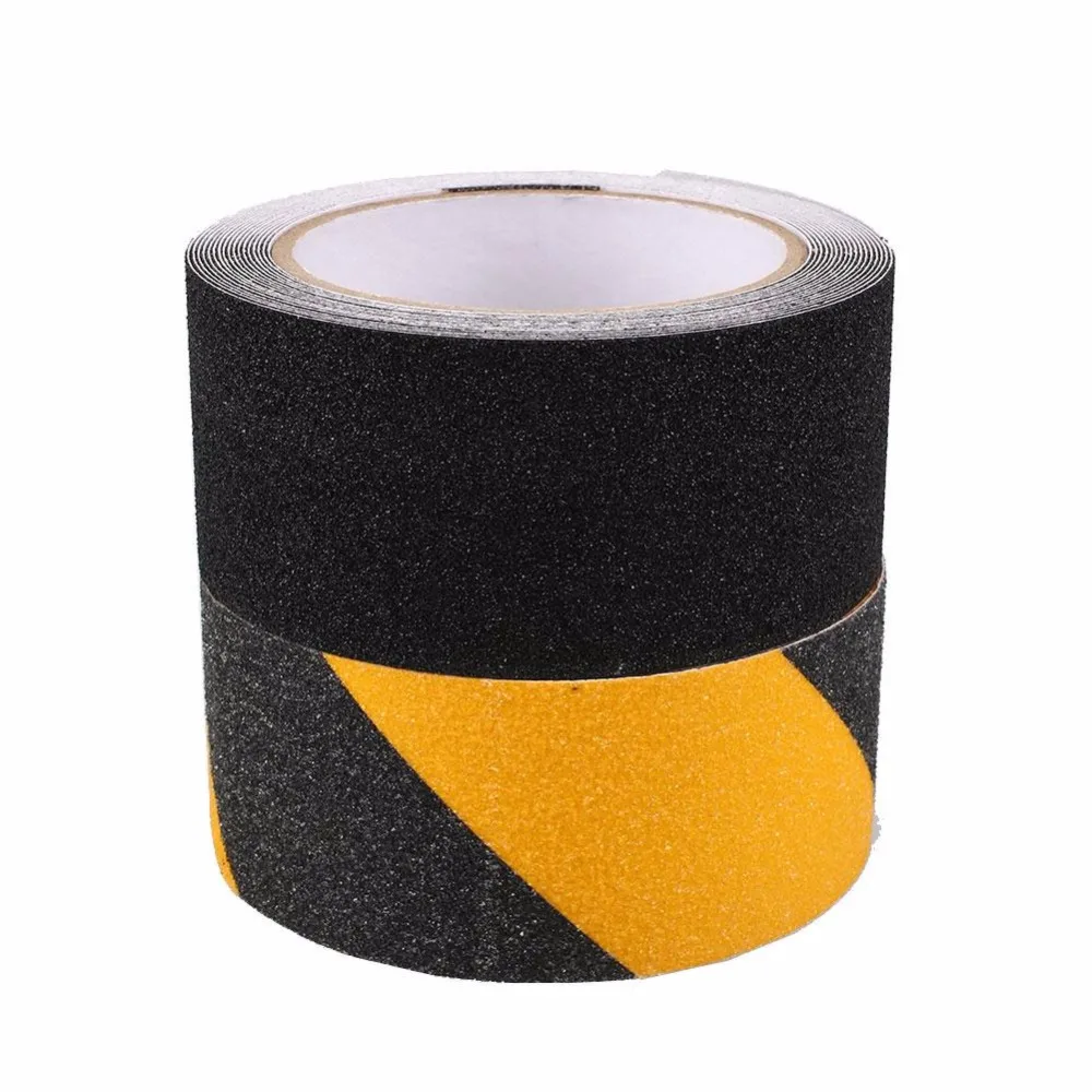 Черный желтый пол ванной Нескользящая самоклеющаяся лента Защитная