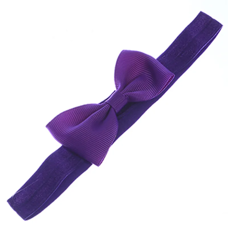20pcs/lot kids Small Bow Tie Headband DIY Grosgrain Ribbon Bow Elastic Hair Bands Hair Accessorie