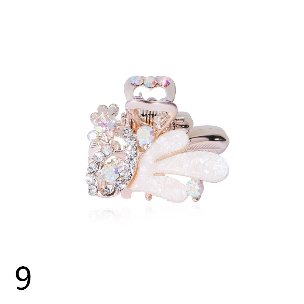 Style 6-09 1 шт. Мини Ретро Бабочка Корона Когти для волос винтажные женские заколки для волос хрустальные стразы шпильки для девочек заколки аксессуары для волос - Цвет: Style 6-09