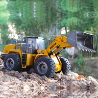 big rc truck hobby bulldozer alloy truck remote control toys for boys autos rc hydraulic off road construction rc toys huina 583