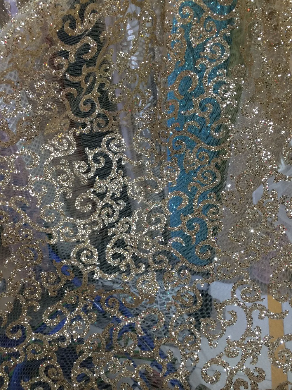Newest 6 color option! african sequin FABRIC french net lace fabric for party dress | Дом и сад