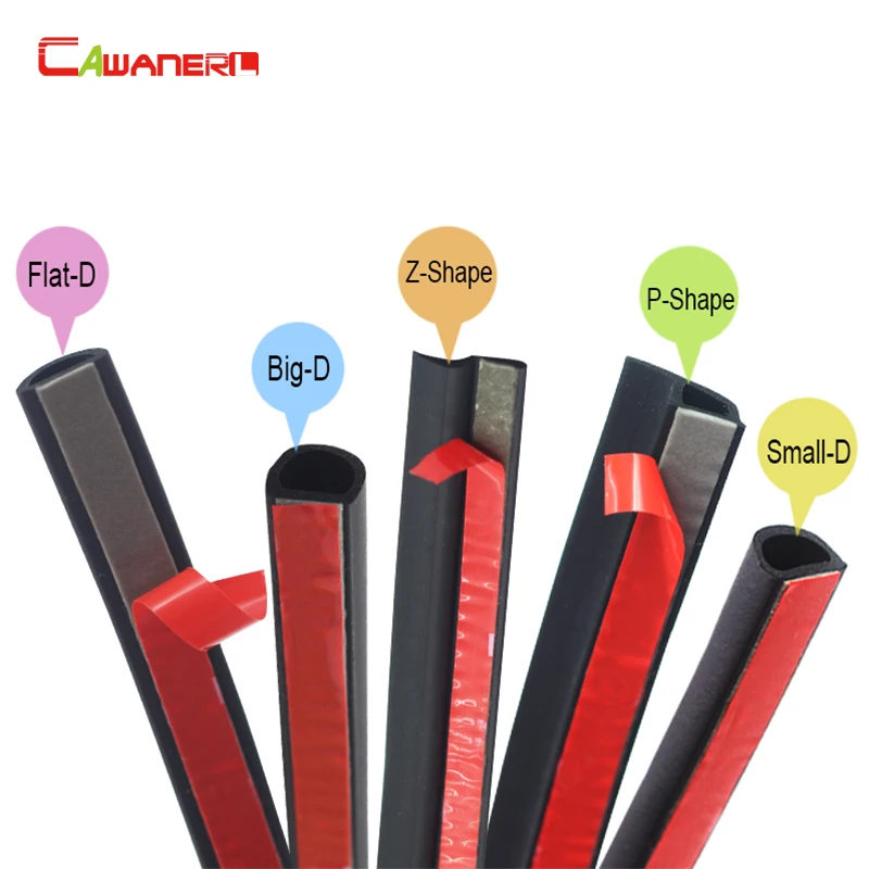 

Cawanerl 3 Meter Rubber Car Seal Strip Weatherstrip Noise Insulation Seal Edge Trim Sealing Strip For Car Hood Door Trunk