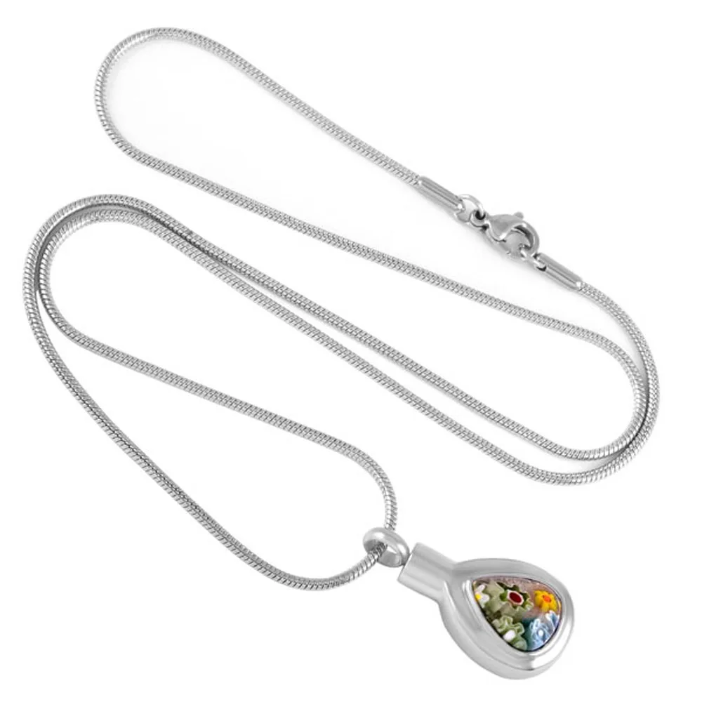 CMJ8037 Очаровательное ожерелье с кремационной урной красивой в цветах цветок