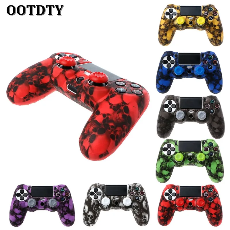 Силиконовый гелевый резиновый чехол с мягким рукавом + 2 крышки для Playstation 4 PS4 Pro Slim