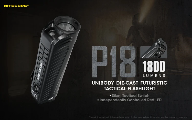 NITECORE P18 1800 люменов красный белый светильник CREE XHP35 HD светодиодный силовой прибор для поиска наружного кемпинга светильник s