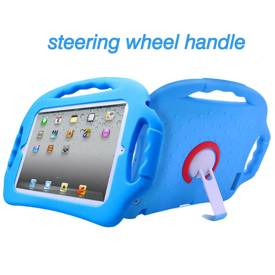 Wheel (blue) Для Apple iPad Pro 9,7 противоударный чехол дети мультфильм силиконовый защитный чехол для планшета Ручка Стенд чехол для iPad Pro 9,7 - Цвет: Wheel (blue)