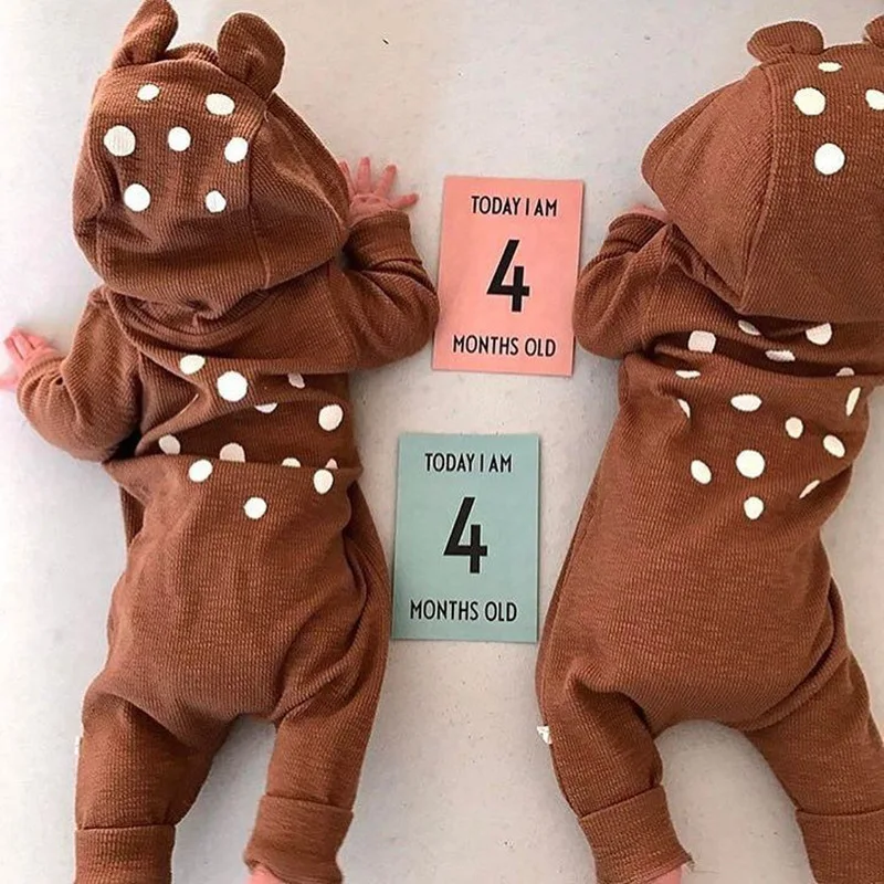 NEW 2018 Newborn Spring And Autumn Cute Baby Rompers Fashion Bear Style Cotton Strap Romper Jumpsuit Clothes |