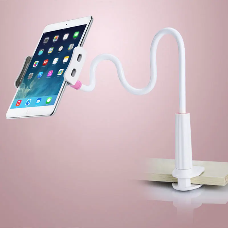 Pink white 4-10,5 ''универсальная настольная подставка для планшета для ipad Air 1 2 Mini 1 гибкий вращающийся кронштейн держатель Поддержка для M ipad 2 - Цвет: Pink white