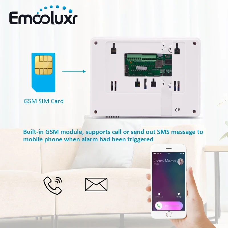 Remote Control English Voice Wireless Wired Home Security GSM PSTN Alarm System LCD Display Wireless Outdoor Siren Kit SMS Alarm