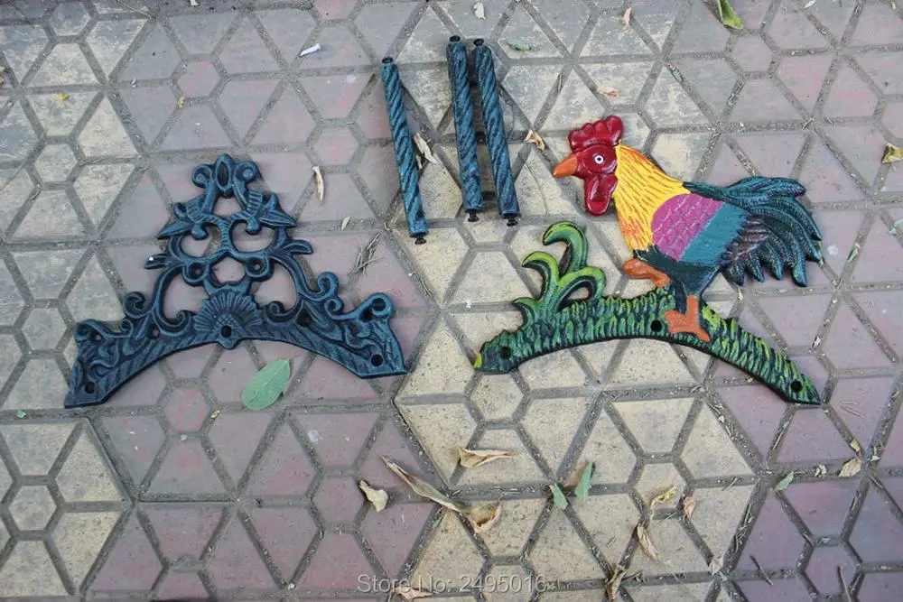 Чугунный держатель для водяного шланга настенный петух шланг вешалка хранения