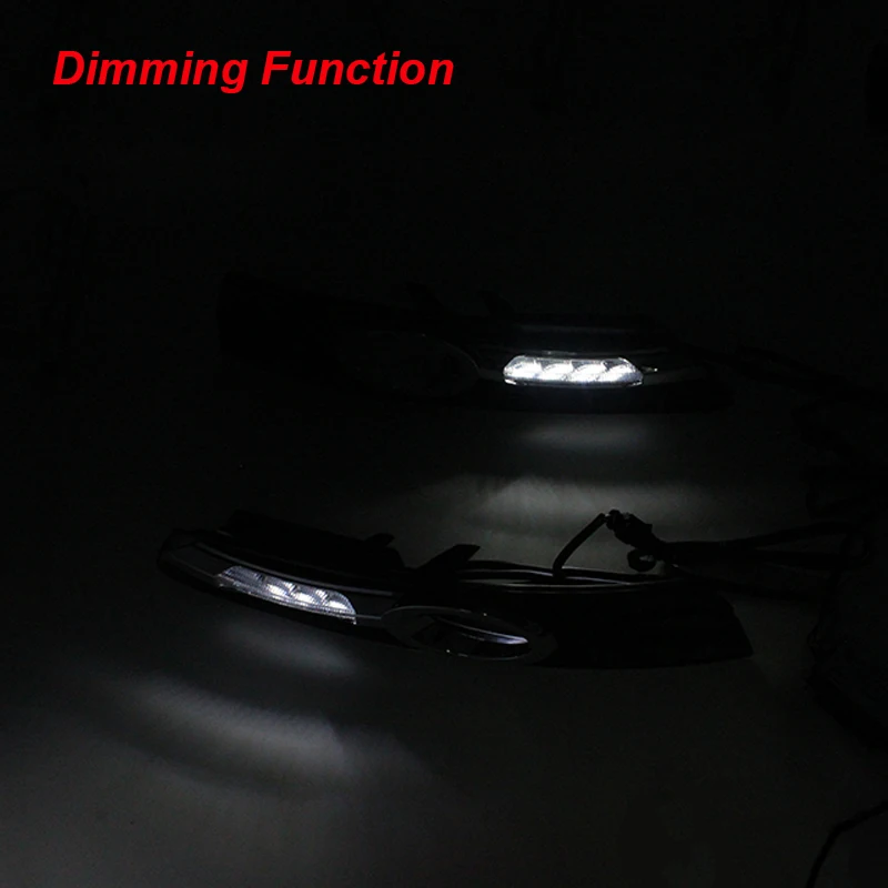 

SUNKIA LED Daytime running Lights Car DRL for VW PASSAT CC 2009 2010 2011 2012 2013 12V with Fog Lamp Hole Cover Auto Stying