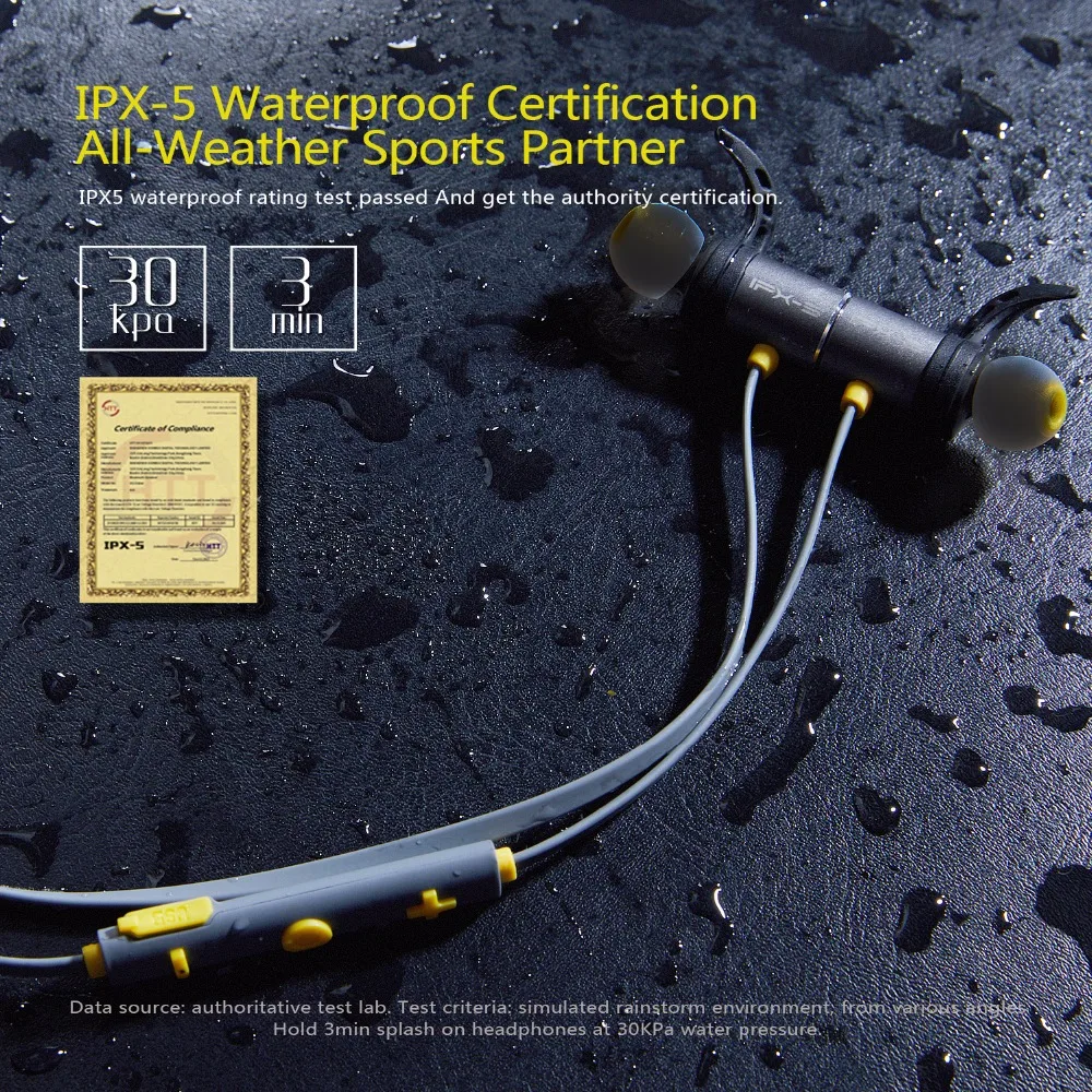 Wireless Headphone Bluetooth IPX5 Waterproof Earbuds Magnetic Headset Earphones With Microphone For Phone Sport | Электроника