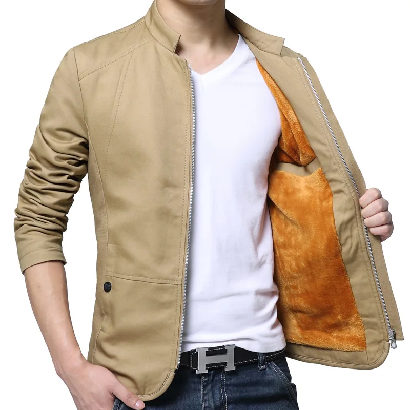 Мужская куртка на весну и осень модные брендовые приталенные пальто мужская