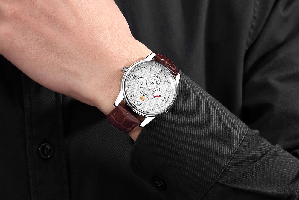 Мужские классические кварцевые часы MG.ORKINA тонкий чехол из нержавеющей стали с