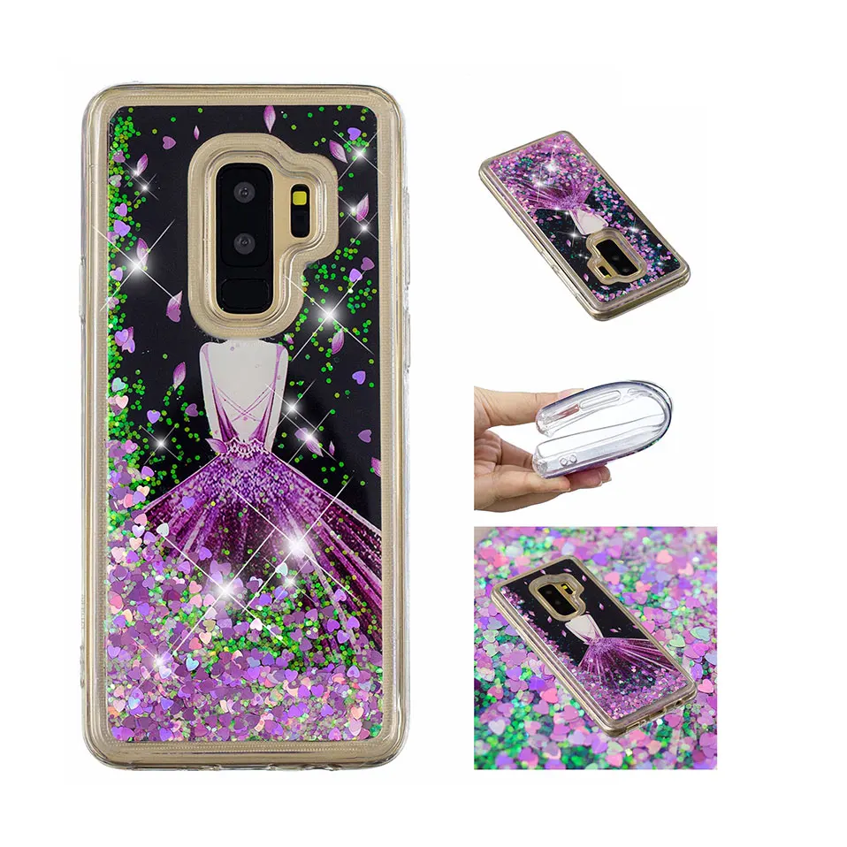 Чехол для телефона samsung Galaxy S9 S8 плюс класса люкс с изображениями искрящихся