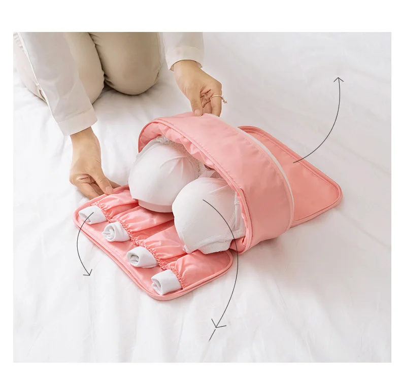 Portable Travel Underwear Storage Bag Multi-function Large Capacity Travel Underwear Bra Storage Bag Clothing Sorting Bag
