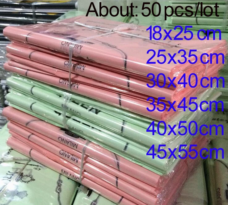 

50 шт./партия, пластиковые пакеты для покупок