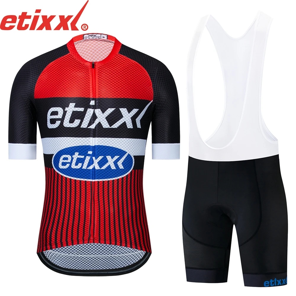 

ETIXXL 2021 Cycling Set Bike Uniform Summer Mans Cycling Jersey Kits Road Bicycle MTB Suit Wear High Density Sponge Pad