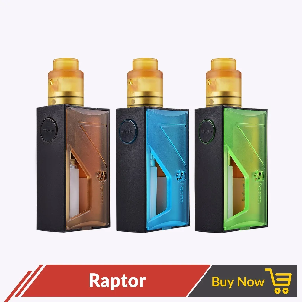 Оригинальный Vapor Storm Raptor 120 Вт мод 5 мл нижняя подача с RDA атомайзер без 18650/20700/21700