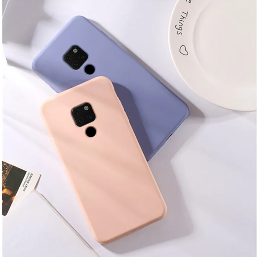 Mate 20 Silicone Liquid Cases For Huawei Pro Case Soft Candy Gel Rubber Full Protective Mate20 X |