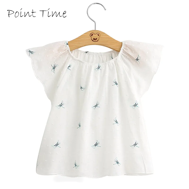 

Girls Blouse Children Clothes Dragonfly Pattern Tops Shirts White Blouse Cute Baby Gilrs Shirt Casual Kids Blouse For Girls 2019