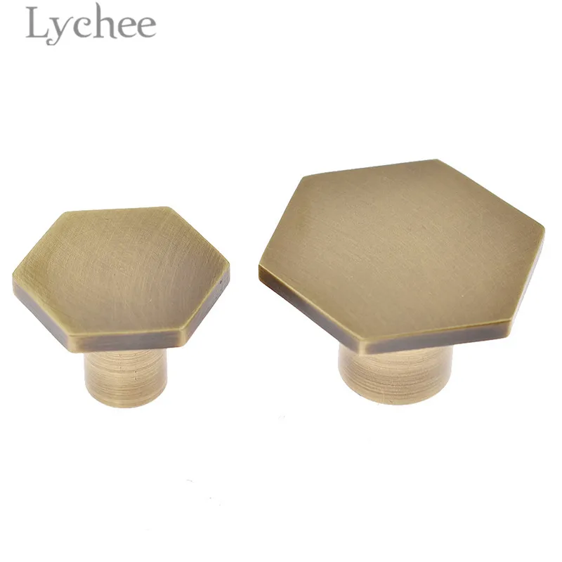 Lychee винтажный медный шестигранник с выдвижным ящиком креативная ручка для шкафа