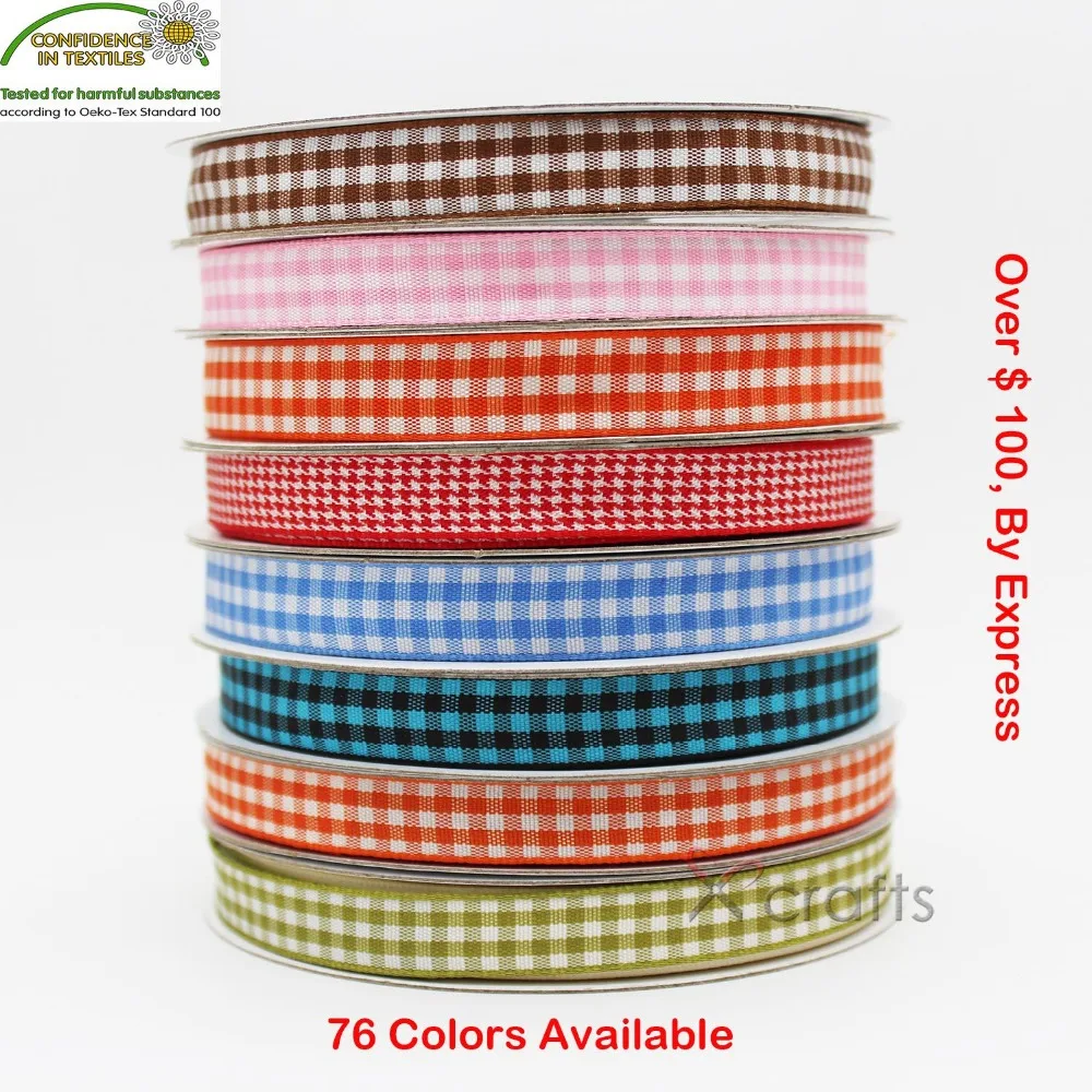 Gingham лента 6 мм 3/8 &quot9 5/8&quot 16 1 &quot25 1-1/2&quot 38 Свадебные украшения DIY подарок ручной