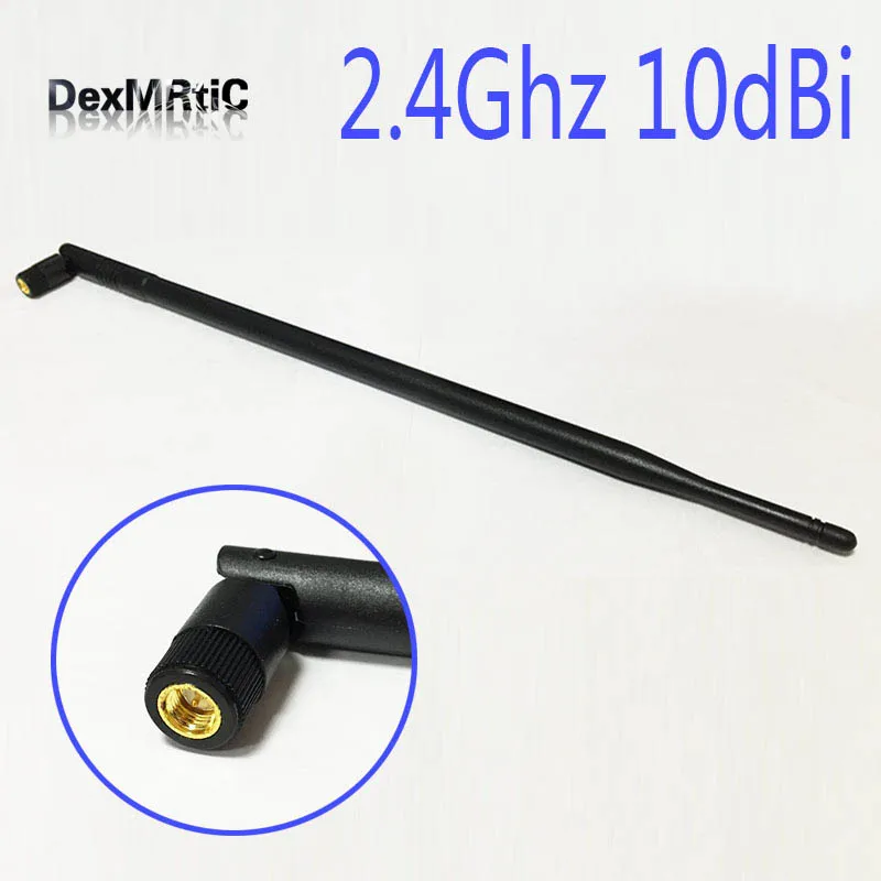 Антенна Wi Fi 2 4 ГГц 10dBi SMA Мужская Беспроводная WLAN черная флодирующая Omni роутер