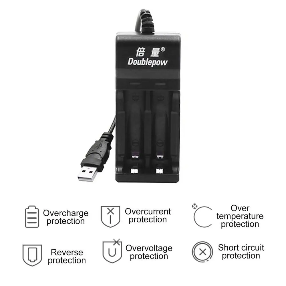 Doublepow Universal 2 Slots Intelligent Rapid USB Charger AA AAA Rechargeable Battery With LED Indicator Light | Электроника