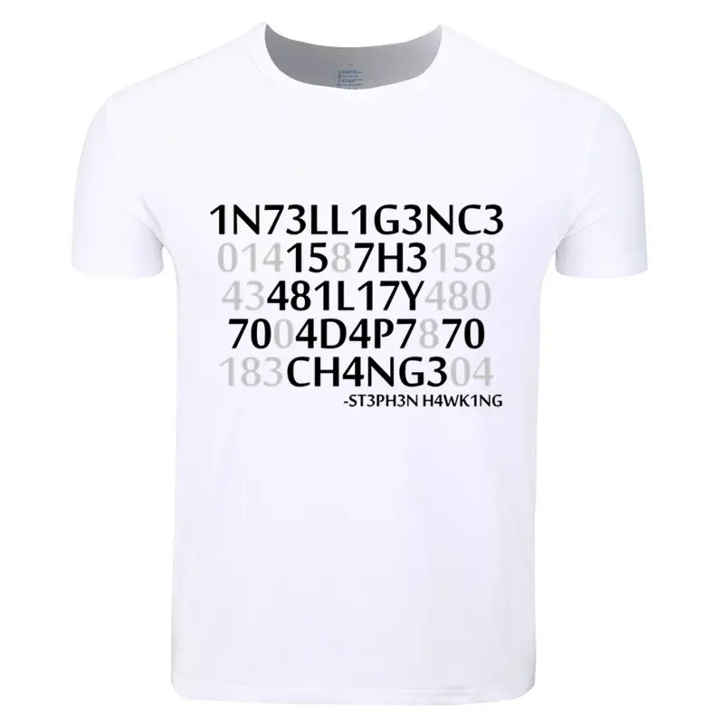 Мужская футболка со Стивеном хокингом формальная с круглым вырезом и коротким