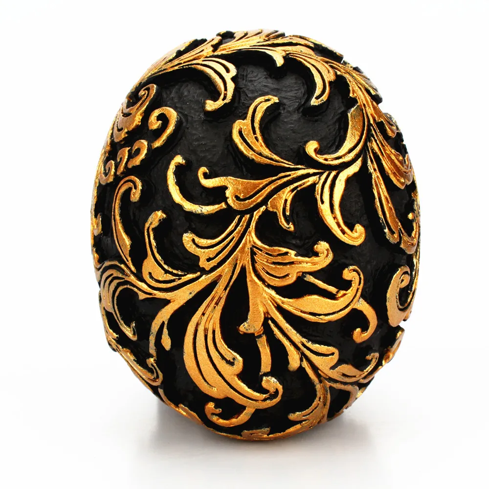 Ремесло из смолы черная голова черепа Золотая резьба украшение для вечевечерние