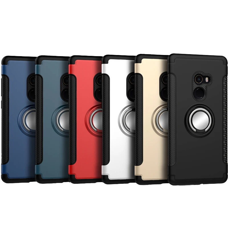 NFH Phone Case For Xiaomi Mi MIX 2 Capa Bracket Adsorption Finger Ring Kickstand Back Covers on 2S Shell |