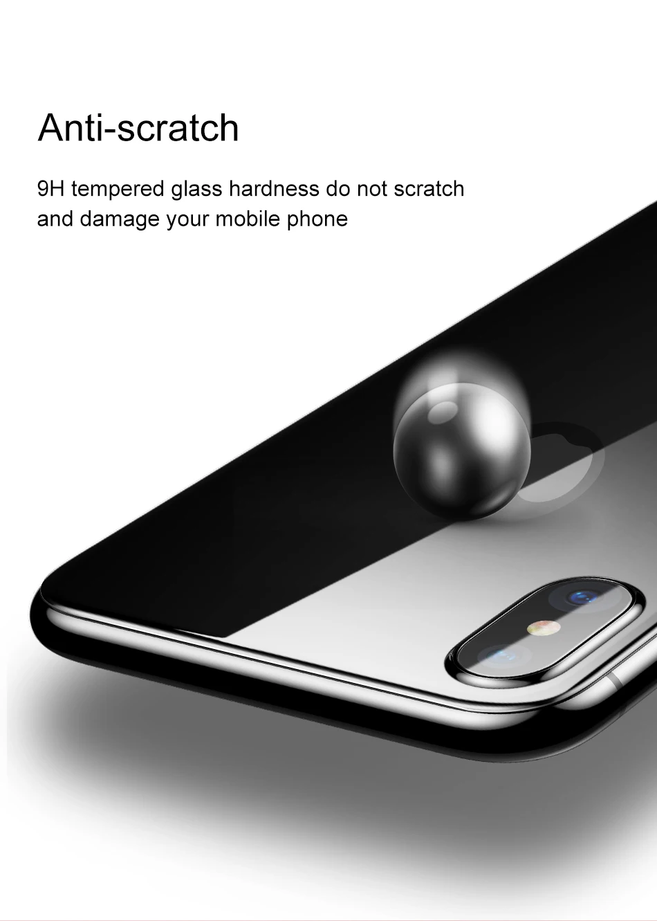 Baseus 0,3 мм защитная пленка на заднюю панель для iPhone X 9 H, закаленное стекло для iPhone X, ультратонкая защитная пленка на заднюю панель